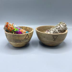 Distributor of Wooden Smudge and Ritual Offerings Bowl