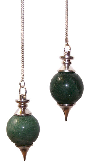 AW Artisan Sphere Pendulums Crystal dowsing can be performed in many ways and it is claimed for all sorts of purposes, such as finding water, minerals, missing people and even lost objects. It is also used in healing, reiki and divination. Fitted with a silver chain & gemstone bead at the top end they really do have something quite magical about them.  High-quality gemstone pendulums in a variety of stones. Each one has attached a chain approx 170mm long, the chain has a gemstone bead at the end.   PLEASE NOTE - These pendulums are handmade from a natural product. Because of this, the sizes of the gemstone pieces may vary.