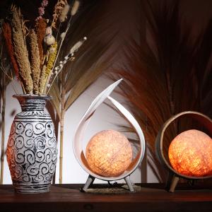 AW Artisan Europe Natural Coconut Leaf Lamps wholesaler