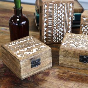 Wholesale White Washed Wooden Box