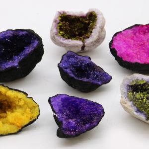 Coloured Calcite Geodes for Resale