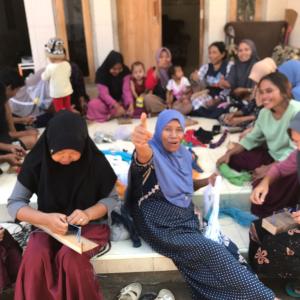 Our Artisans in Indonesia Making Friendship Bracelets