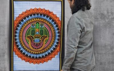 Handbrushed Cotton Wall Art