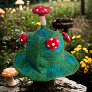 Felted Mushroom Hats for Resale