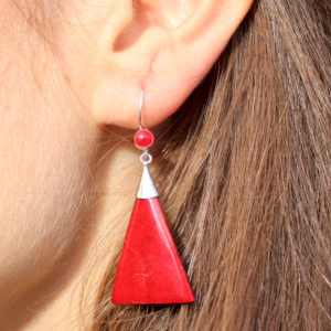 Silver Coral Earrings for Resale