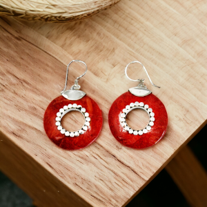 Supplier of 925 SIlver Earrings with Coral Effect for Retailers