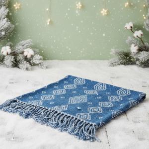 Handmade Indigo Throw - Midnight Heerak