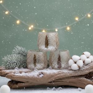 Natural Floral Glass - Straight Candle Holder - Pino