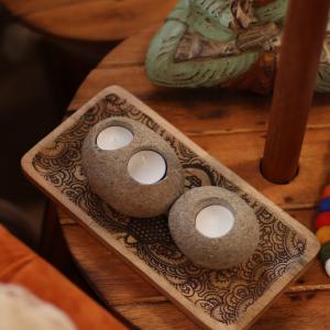 Wholesale Riverstone Candle Holders